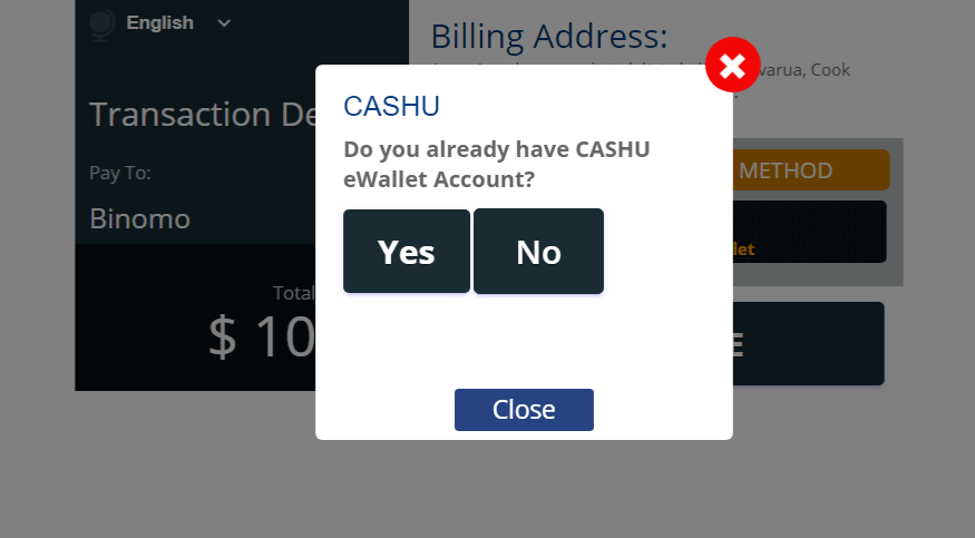 Cash U မှတစ်ဆင့် Binomo တွင် အပ်ငွေများ Cash U မှတစ်ဆင့် Binomo တွင် အပ်ငွေများ