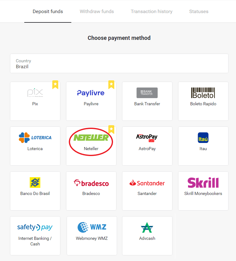 Deposit Funds in Binomo via Neteller Deposit Funds in Binomo via Neteller