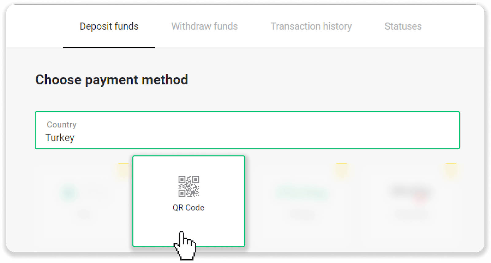 Setor Dana di Binomo melalui Kartu Bank Turki (Visa / MasterCard), Perbankan Internet (Transfer Bank, Kode QR, CEPbank, AKBANK, Türkiye Bankas, TEB, Deniz Bank, Ziraat Bankas, Türkiye Finans) dan E-wallet Setor Dana di Binomo melalui Kartu Bank Turki (Visa / MasterCard), Perbankan Internet (Transfer Bank, Kode QR, CEPbank, AKBANK, Türkiye Bankas, TEB, Deniz Bank, Ziraat Bankas, Türkiye Finans) dan E-wallet