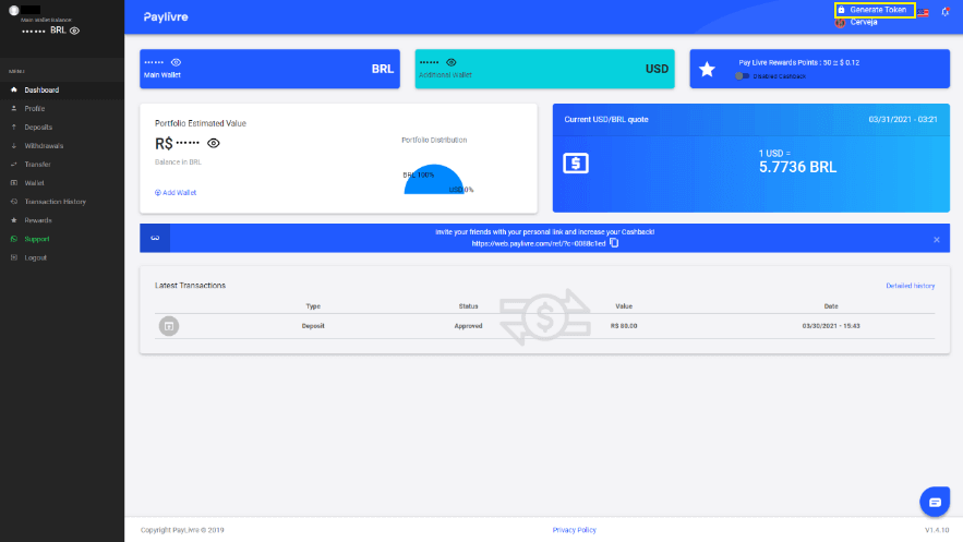 Deposit Funds on Binomo via Brazil Internet Banking (Bank Transer, Paylivre, Loterica, Itau, Boleto Rapido) and E-wallets (Picpay, Astropay, Banco do Brasil, Santander, Bradesco, Neteller, Skrill, WebMoney, Advcash)