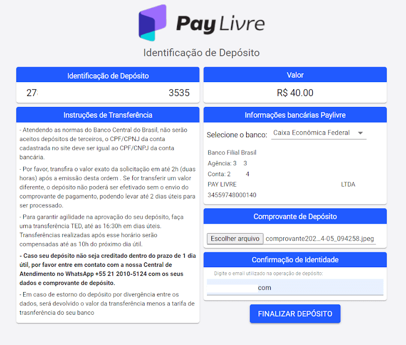 Deposit Funds on Binomo via Brazil Internet Banking (Bank Transer, Paylivre, Loterica, Itau, Boleto Rapido) and E-wallets (Picpay, Astropay, Banco do Brasil, Santander, Bradesco, Neteller, Skrill, WebMoney, Advcash)