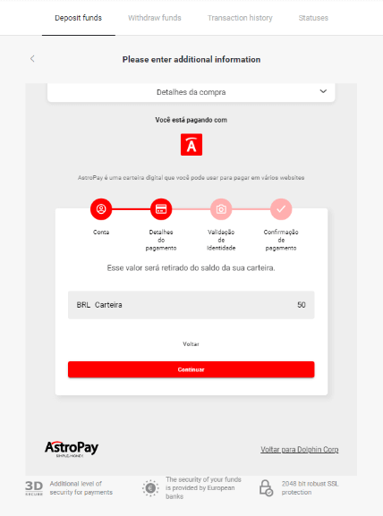 Deposit Funds on Binomo via Brazil Internet Banking (Bank Transer, Paylivre, Loterica, Itau, Boleto Rapido) and E-wallets (Picpay, Astropay, Banco do Brasil, Santander, Bradesco, Neteller, Skrill, WebMoney, Advcash)