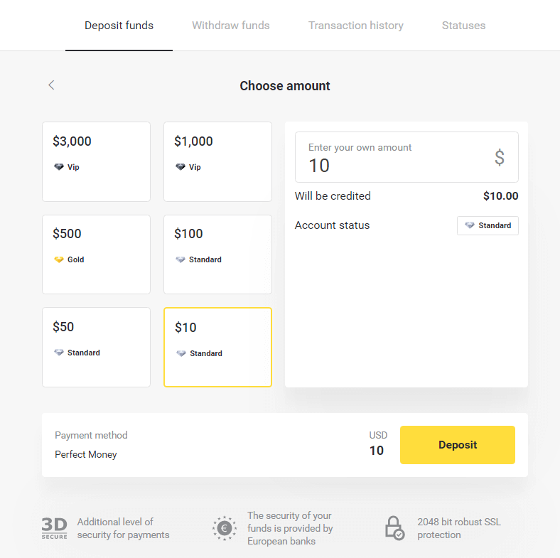 Электрондук капчыктар (Webmoney WMZ, Picpay, Neteller, Astropay, Cash U, Skrill, ADV cash, AstroPay Card, Perfect Money) аркылуу Binomo боюнча акча каражаттарын салуу Электрондук капчыктар (Webmoney WMZ, Picpay, Neteller, Astropay, Cash U, Skrill, ADV cash, AstroPay Card, Perfect Money) аркылуу Binomo боюнча акча каражаттарын салуу