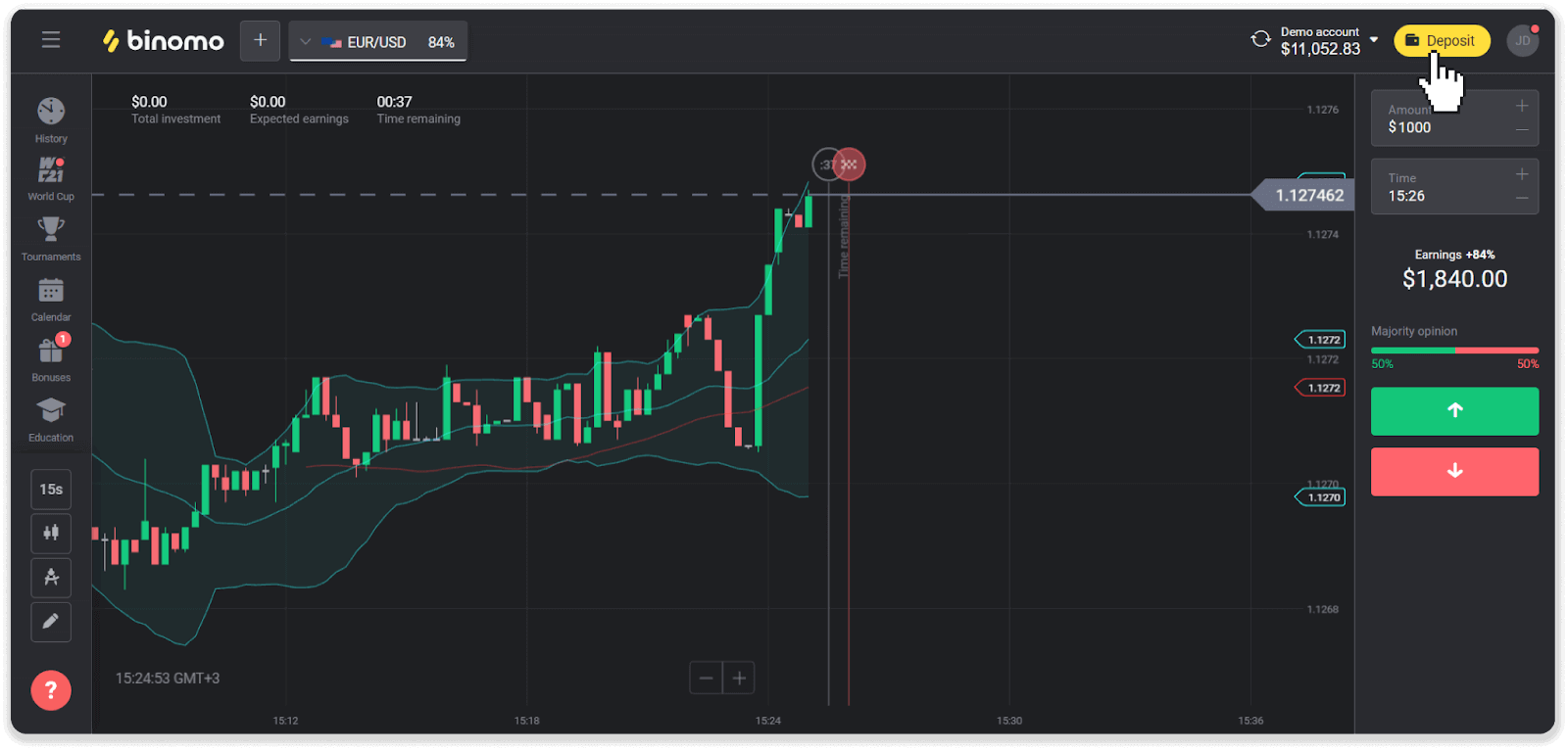 Setor Dana di Binomo melalui dompet elektronik (Webmoney WMZ, Picpay, Neteller, Astropay, Cash U, Skrill, uang tunai ADV, Kartu AstroPay, Perfect Money)