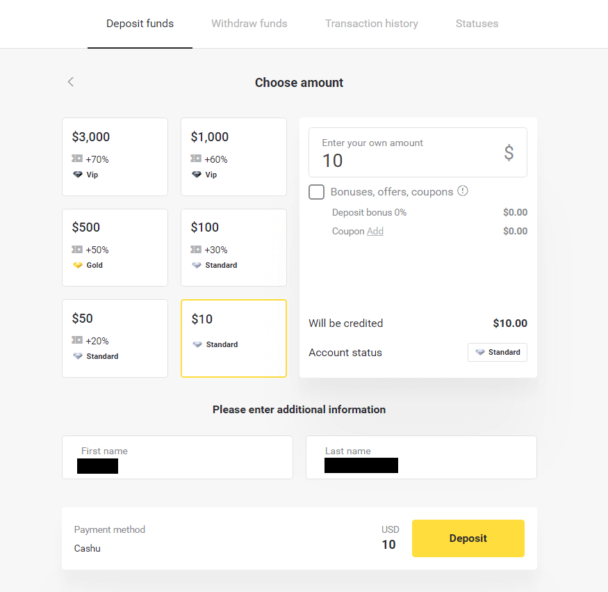 Setor Dana di Binomo melalui dompet elektronik (Webmoney WMZ, Picpay, Neteller, Astropay, Cash U, Skrill, uang tunai ADV, Kartu AstroPay, Perfect Money)