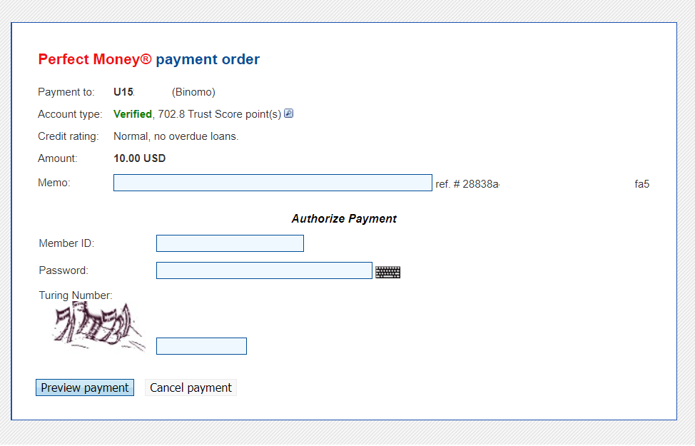 Setor Dana di Binomo melalui dompet elektronik (Webmoney WMZ, Picpay, Neteller, Astropay, Cash U, Skrill, uang tunai ADV, Kartu AstroPay, Perfect Money)