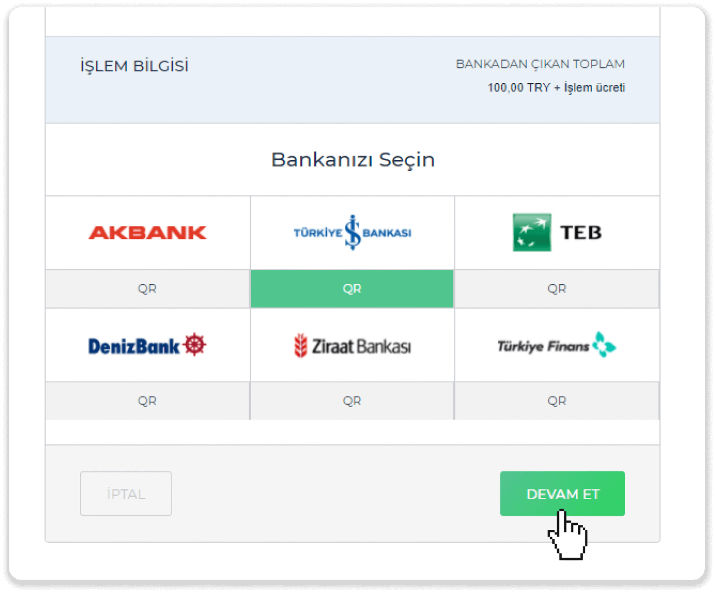 Setor Dana di Binomo melalui Kartu Bank Turki (Visa / MasterCard / Maestro), Perbankan Internet (transfer Bank, CEPbank, Kode QR) dan dompet elektronik (Jeton, Payfix, Hizli Papara, Papara) Setor Dana di Binomo melalui Kartu Bank Turki (Visa / MasterCard / Maestro), Perbankan Internet (transfer Bank, CEPbank, Kode QR) dan dompet elektronik (Jeton, Payfix, Hizli Papara, Papara)