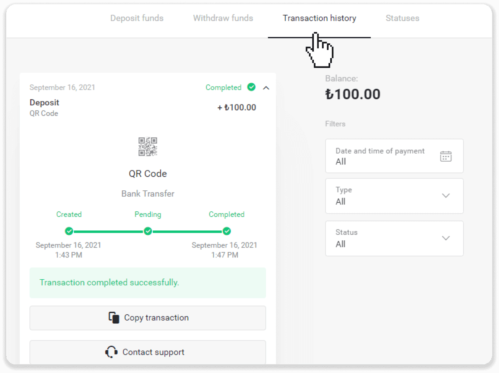 Setor Dana di Binomo melalui Kartu Bank Turki (Visa / MasterCard / Maestro), Perbankan Internet (transfer Bank, CEPbank, Kode QR) dan dompet elektronik (Jeton, Payfix, Hizli Papara, Papara) Setor Dana di Binomo melalui Kartu Bank Turki (Visa / MasterCard / Maestro), Perbankan Internet (transfer Bank, CEPbank, Kode QR) dan dompet elektronik (Jeton, Payfix, Hizli Papara, Papara)
