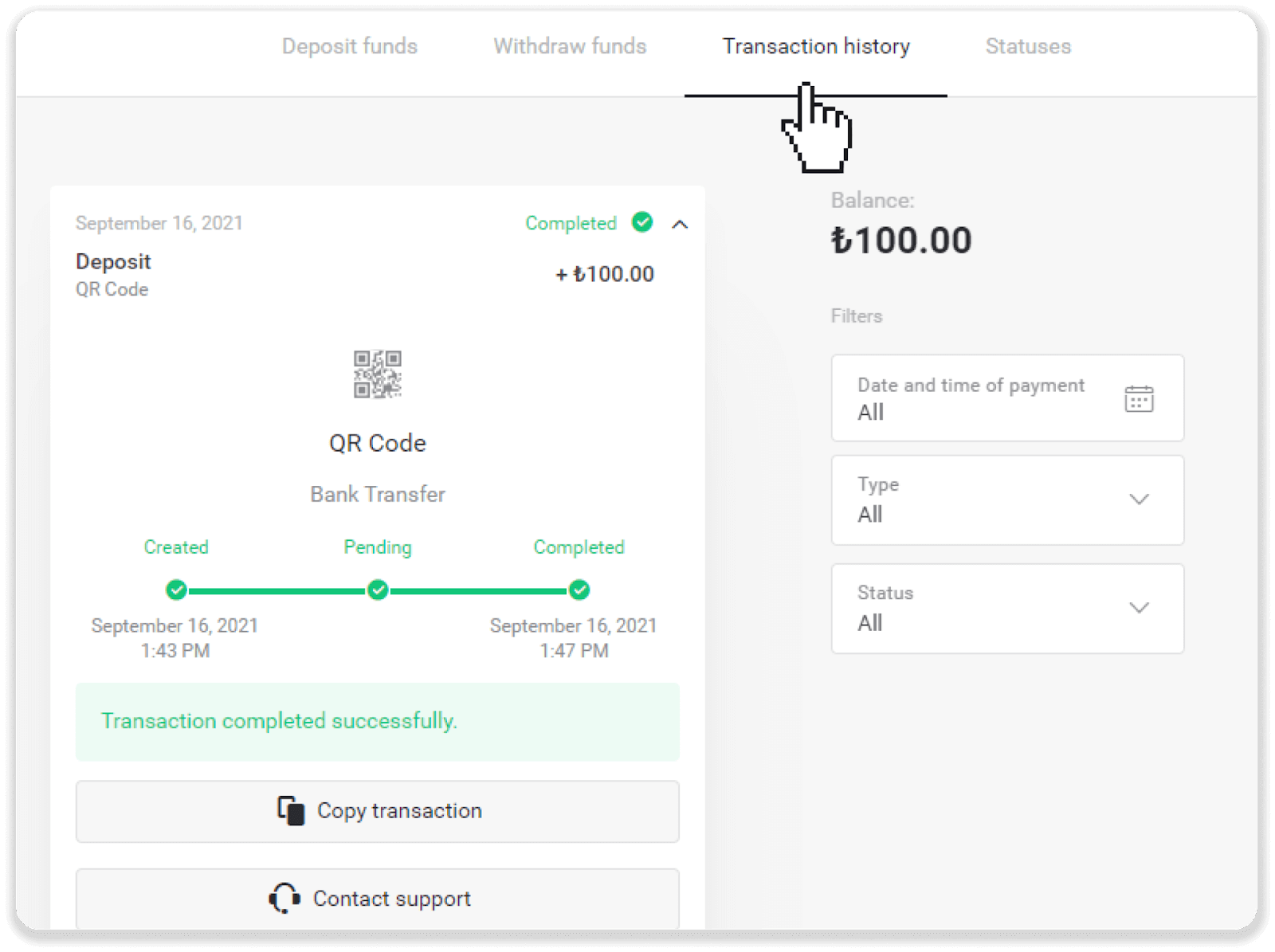 Setor Dana di Binomo melalui Kartu Bank Turki (Visa / MasterCard / Maestro), Perbankan Internet (transfer Bank, CEPbank, Kode QR) dan dompet elektronik (Jeton, Payfix, Hizli Papara, Papara) Setor Dana di Binomo melalui Kartu Bank Turki (Visa / MasterCard / Maestro), Perbankan Internet (transfer Bank, CEPbank, Kode QR) dan dompet elektronik (Jeton, Payfix, Hizli Papara, Papara)