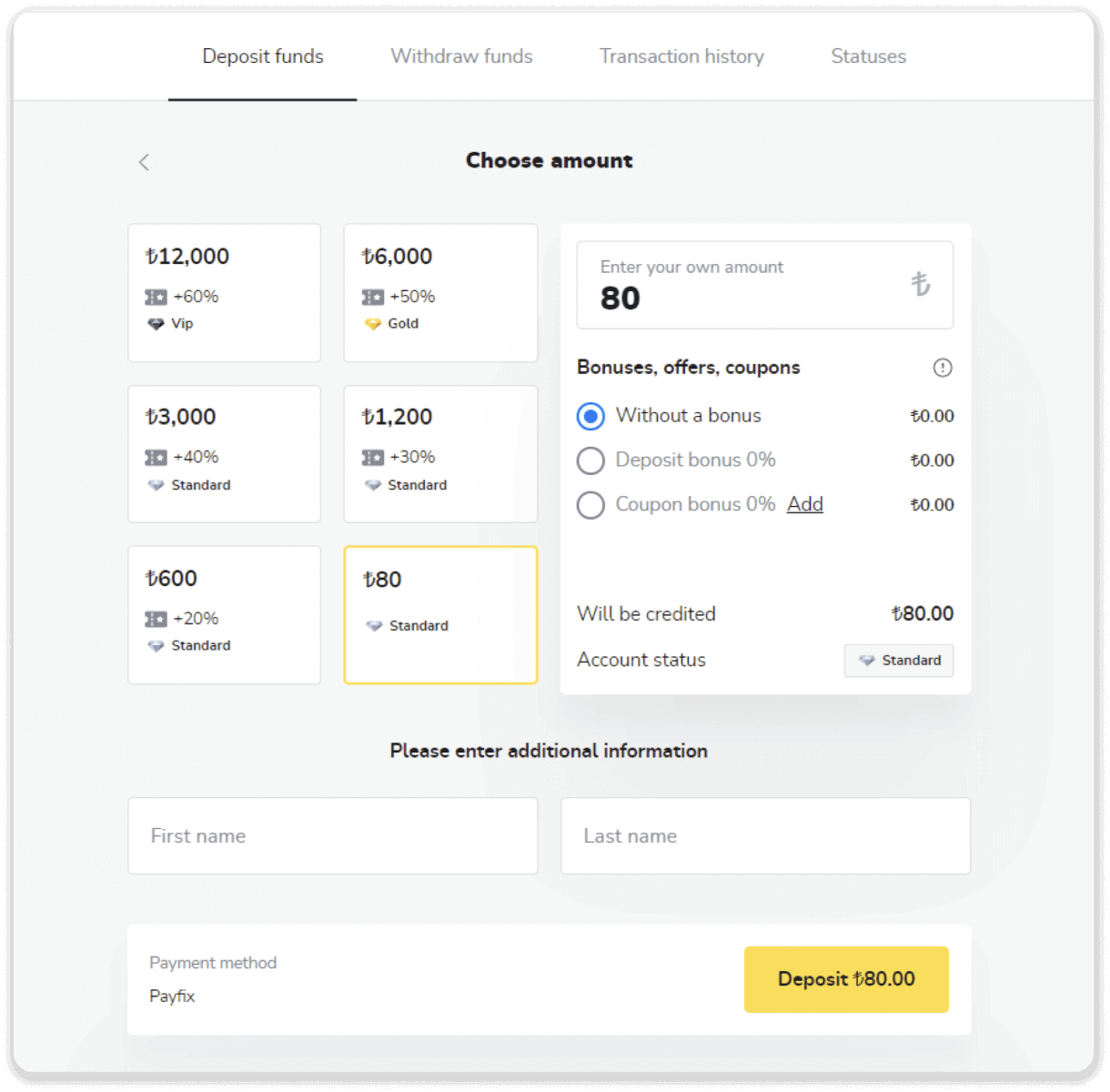 Setor Dana di Binomo melalui Kartu Bank Turki (Visa / MasterCard / Maestro), Perbankan Internet (transfer Bank, CEPbank, Kode QR) dan dompet elektronik (Jeton, Payfix, Hizli Papara, Papara) Setor Dana di Binomo melalui Kartu Bank Turki (Visa / MasterCard / Maestro), Perbankan Internet (transfer Bank, CEPbank, Kode QR) dan dompet elektronik (Jeton, Payfix, Hizli Papara, Papara)