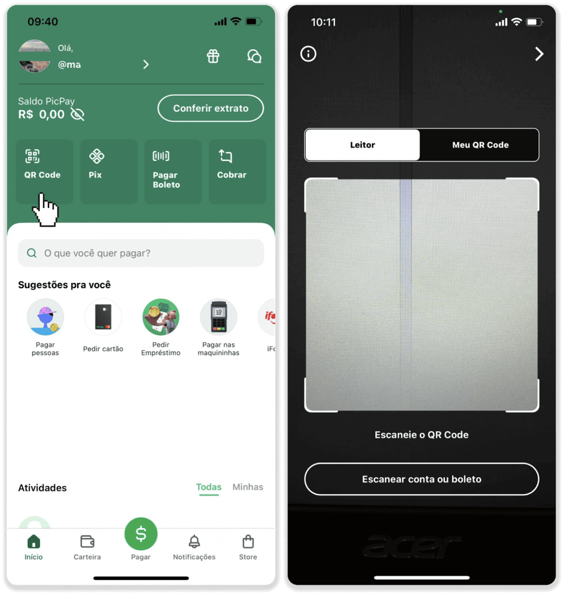 ฝากเงินผ่านการโอนเงินผ่านธนาคาร (Itau, PicPay, Loterica, Boleto Rapido ,Paylivre, Pagsmile, Bradesco, Santander) บน Binomo
