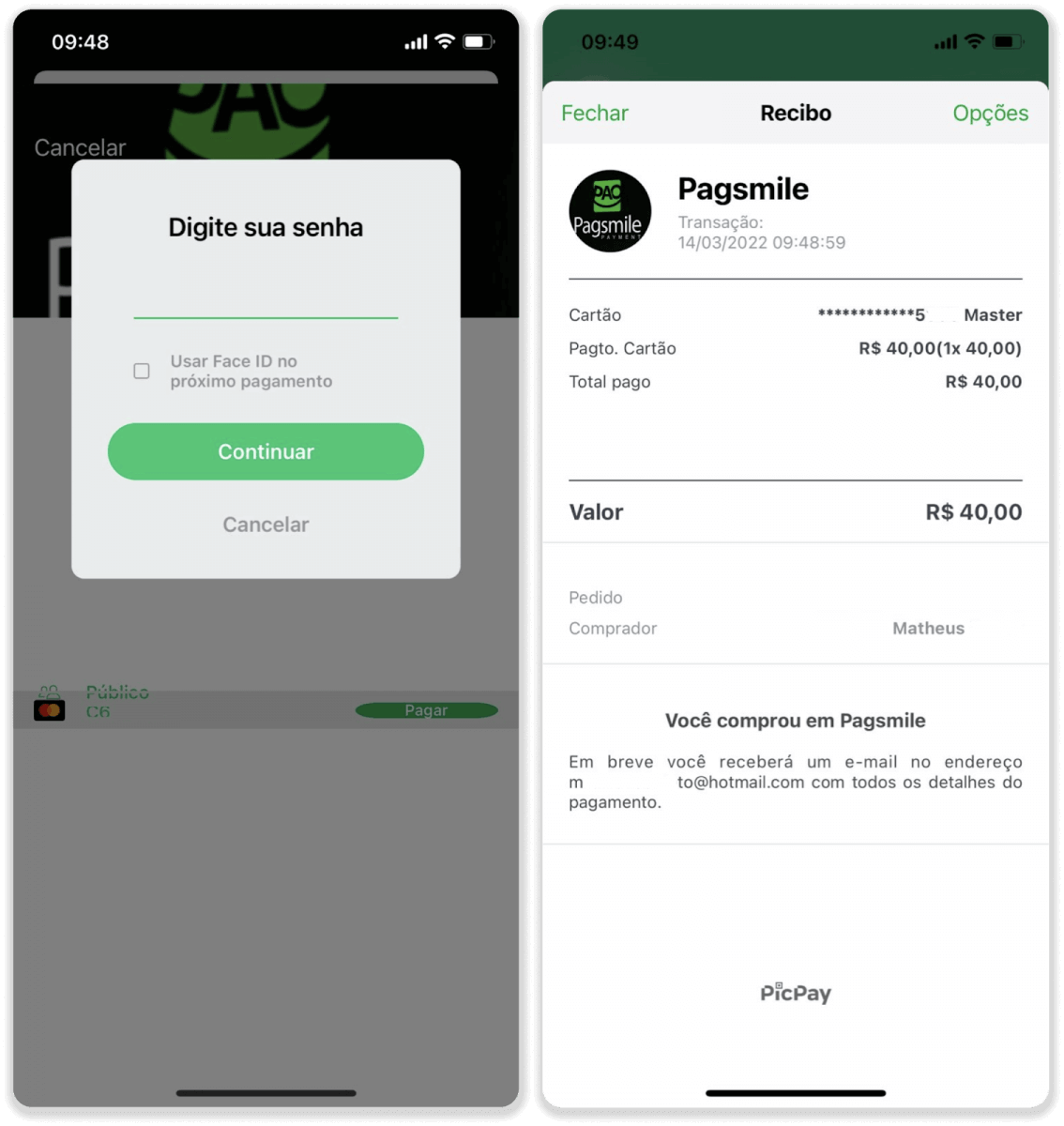 ฝากเงินผ่านการโอนเงินผ่านธนาคาร (Itau, PicPay, Loterica, Boleto Rapido ,Paylivre, Pagsmile, Bradesco, Santander) บน Binomo