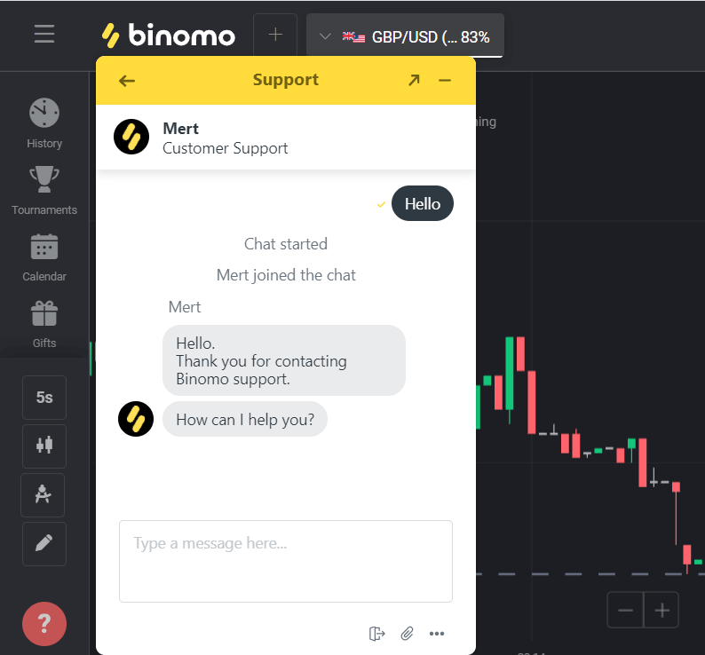 Binomo Support ကို ဘယ်လိုဆက်သွယ်ရမလဲ