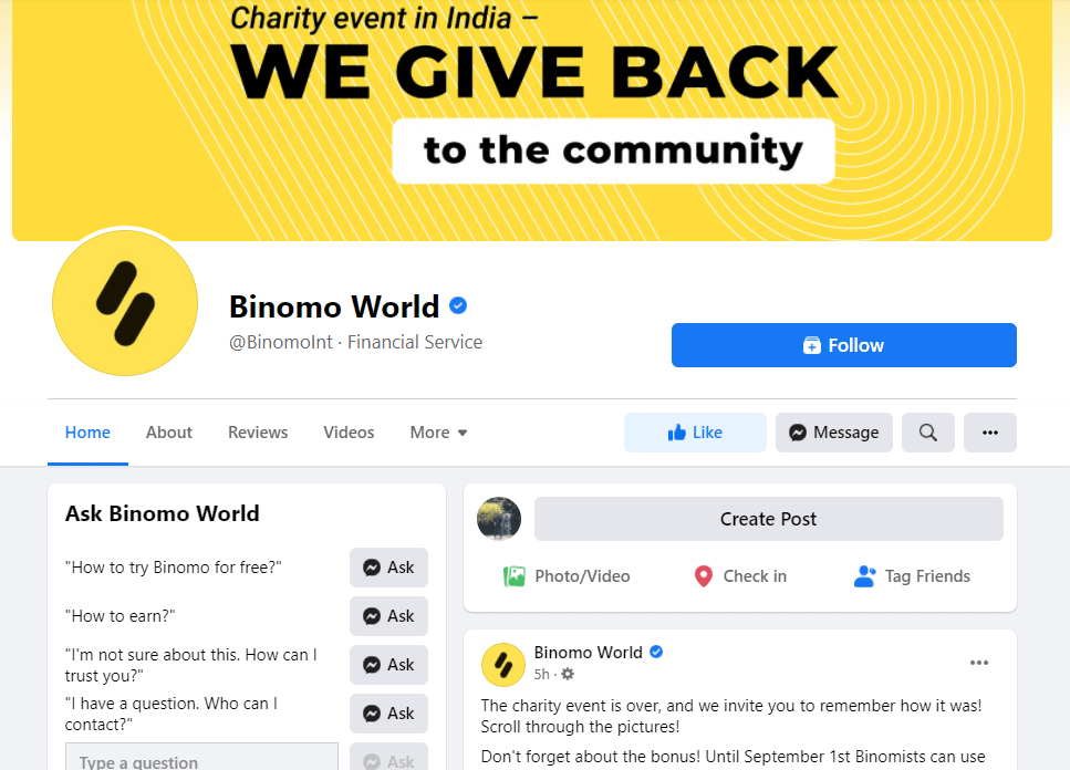 Binomo Support ကို ဘယ်လိုဆက်သွယ်ရမလဲ