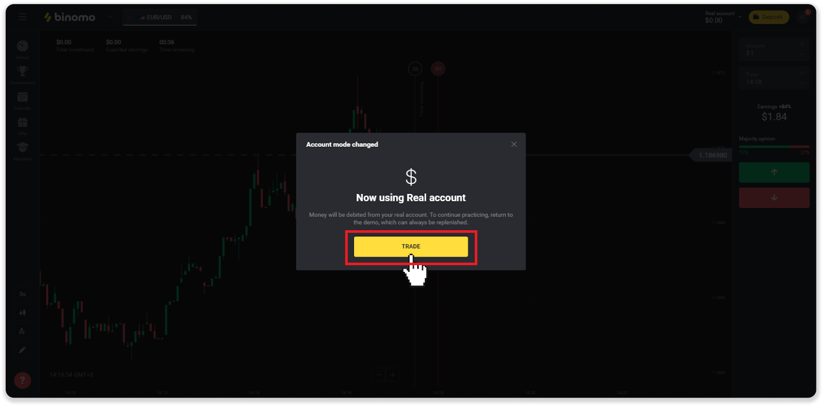 Binomo တွင် Demo အကောင့်ဖွင့်နည်း
