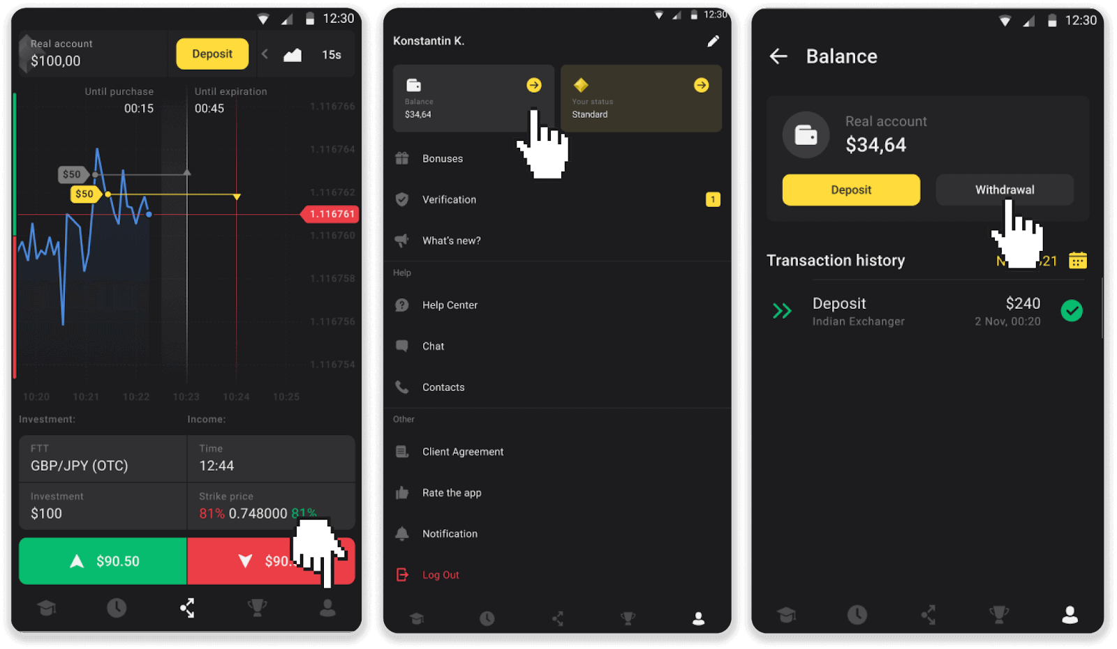Como abrir conta e sacar fundos do Binomo Como abrir conta e sacar fundos do Binomo