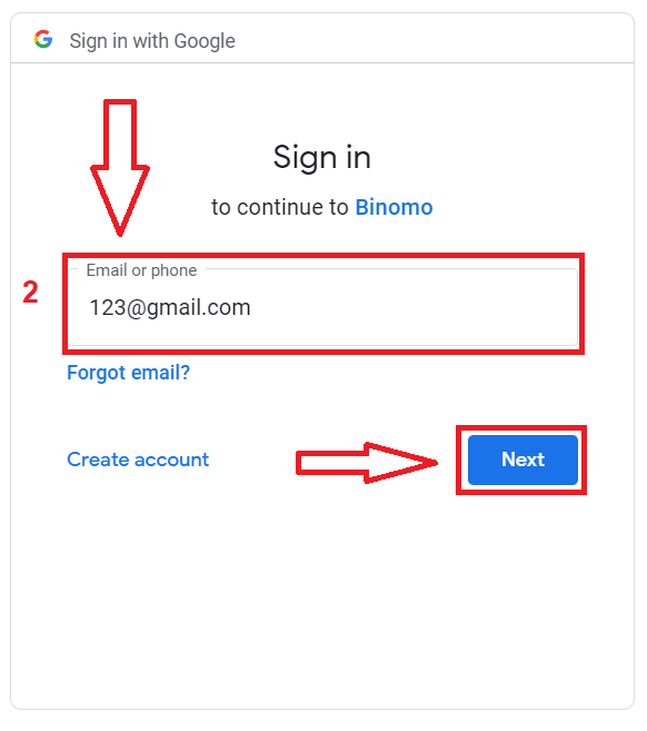 Como registrar e fazer login na conta no Binomo