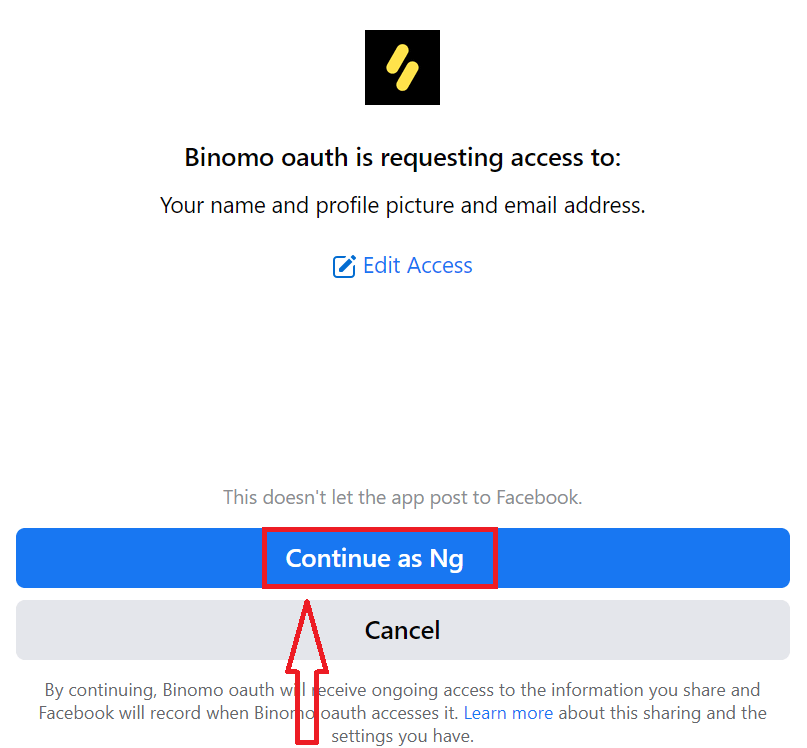 Como registrar e fazer login na conta no Binomo