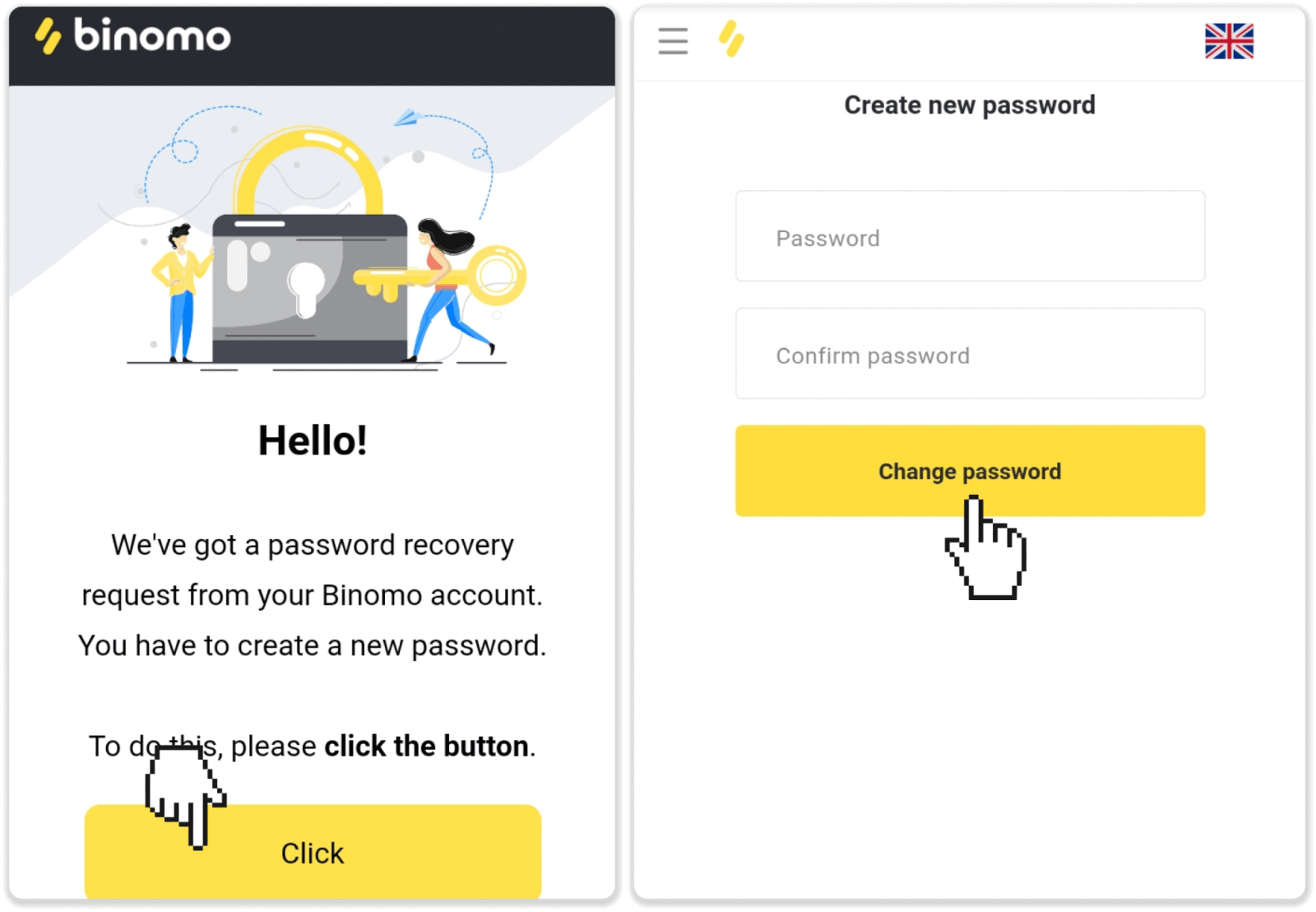 Como registrar e fazer login na conta no Binomo
