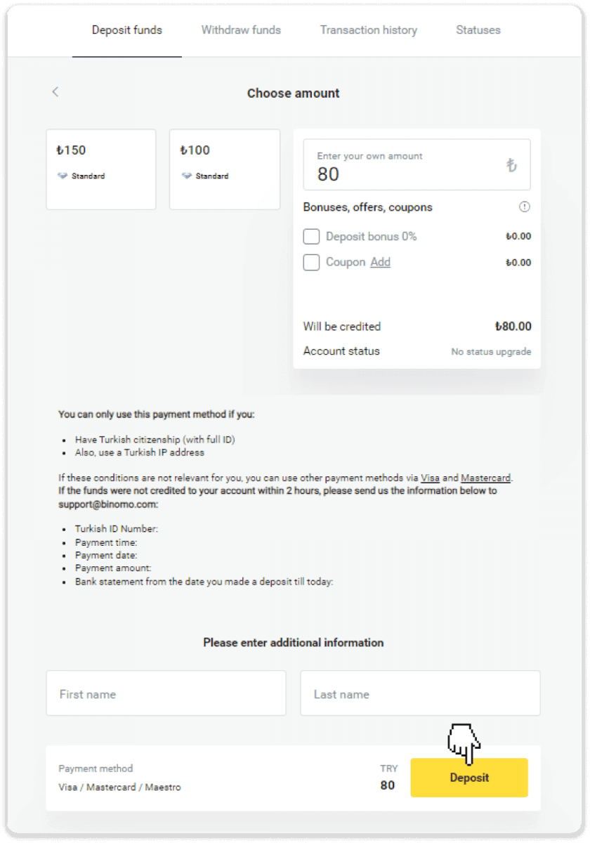 Come registrarsi e depositare fondi su Binomo Come registrarsi e depositare fondi su Binomo