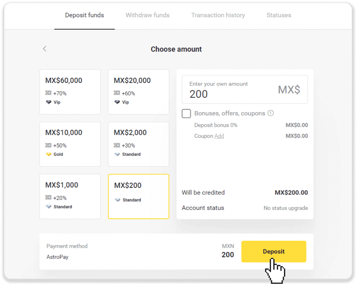 Come registrarsi e depositare fondi su Binomo Come registrarsi e depositare fondi su Binomo