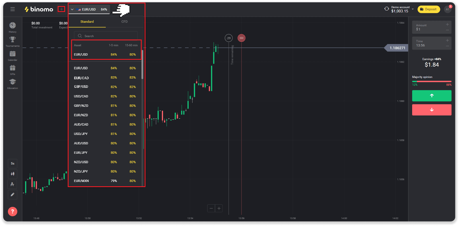 Чӣ тавр тиҷорат ва бозпас гирифтани маблағ аз Binomo Чӣ тавр тиҷорат ва бозпас гирифтани маблағ аз Binomo