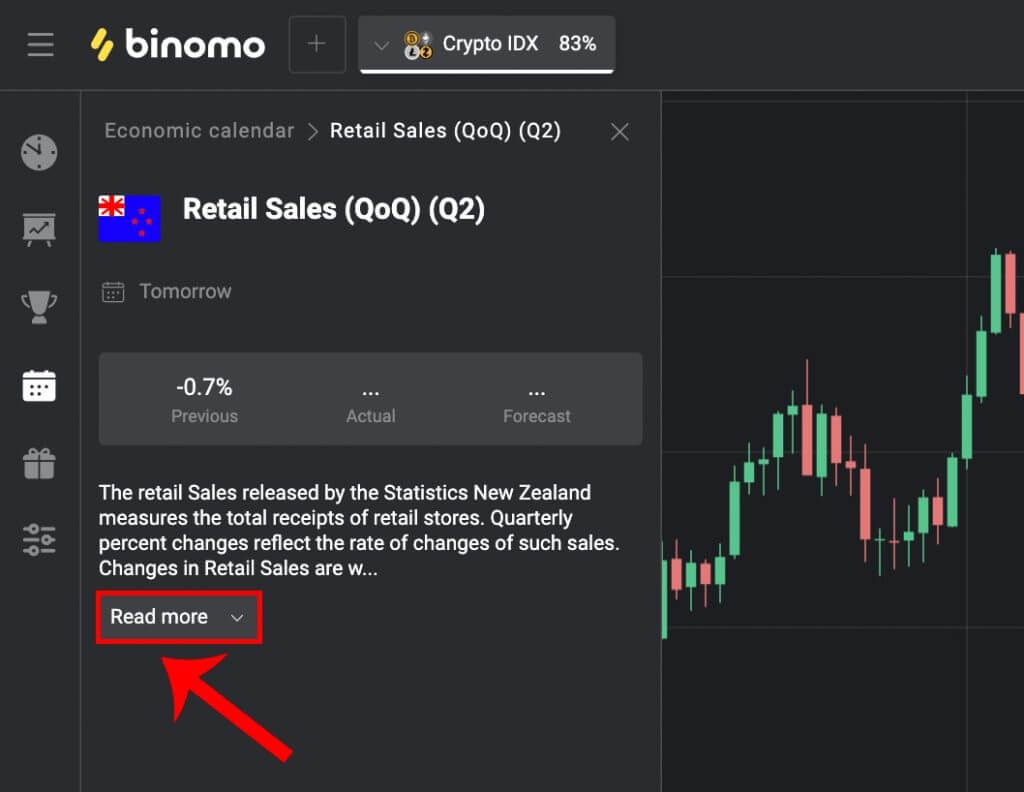 Cómo intercambiar las noticias en Binomo Cómo intercambiar las noticias en Binomo
