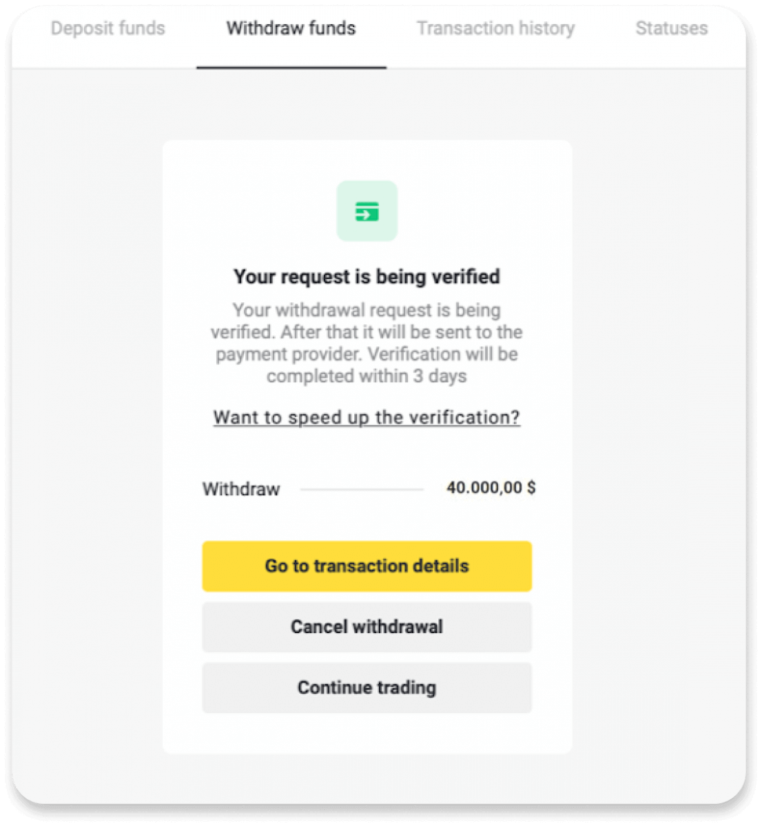 كيفية سحب الأموال من Binomo إلى محفظتي الإلكترونية (Payfix، Webmoney WMZ، Tpaga، Perfect Money، ADV Cash، PayTM، Globe Pay، AstroPay، Jeton Wallet)