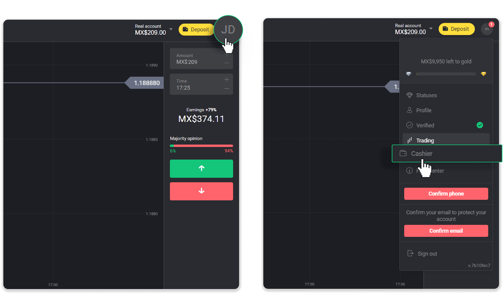 كيفية سحب الأموال من Binomo إلى محفظتي الإلكترونية (Payfix، Webmoney WMZ، Tpaga، Perfect Money، ADV Cash، PayTM، Globe Pay، AstroPay، Jeton Wallet)