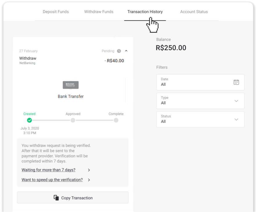 How to Withdraw Funds to my Bank Account (Bank transfer, Internet Banking, IMPS Bank Transfer, NEFT Bank Transfer, Indian Exchanger, NetBanking, Virtual Account, CEPbank, PIX) on Binomo